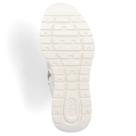 Bottes de sport isolées pour femmes, blanches, Rieker M6010-80 2