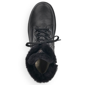 Bottines isolées en cuir noir pour femme Remonte R8480-01 1