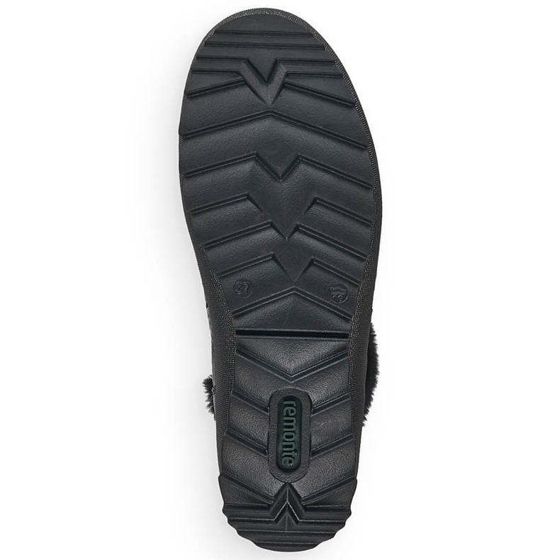 Bottines isolées en cuir noir pour femme Remonte R8480-01 le noir 2