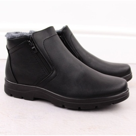 Bottes isolées à fermeture éclair pour hommes, noires Unisoft 8005 le noir 1