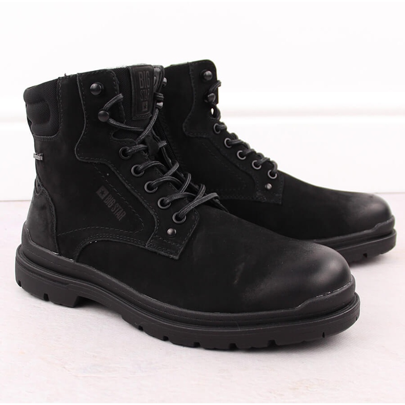Bottes noires isolées imperméables pour hommes Big Star OO174171 le noir 1