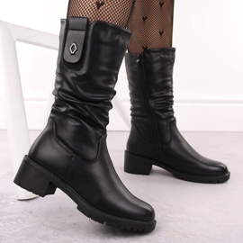 Bottines à talons hauts pour femmes, noires, Unisoft 7993 le noir 4