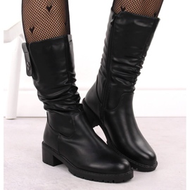 Bottines à talons hauts pour femmes, noires, Unisoft 7993 le noir 5