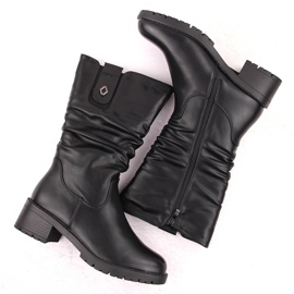 Bottines à talons hauts pour femmes, noires, Unisoft 7993 le noir 2