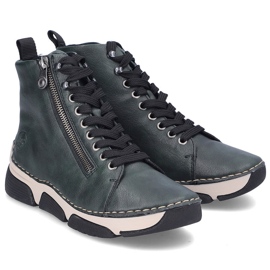 Bottines confortables vertes pour femmes Rieker 45920-54 2