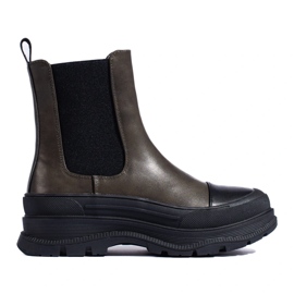 Bottines Chelsea Shelovet classiques pour femmes, vert foncé 1