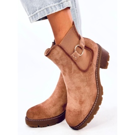 Bottines Chelsea à talons bas Airon Kaki beige 1 Bottines Chelsea à talons bas Airon Kaki beige 1
