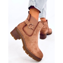 Bottines Chelsea à talons bas Airon Kaki beige 2
