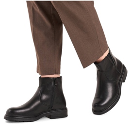 Bottines femme en cuir, isolées noir Sergio Leone BT345-S 1