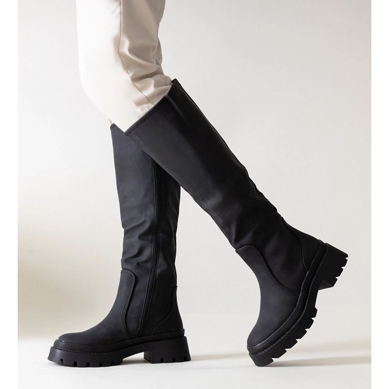 Bottines Rukena noires mates le noir 1 Bottines Rukena noires mates le noir 1