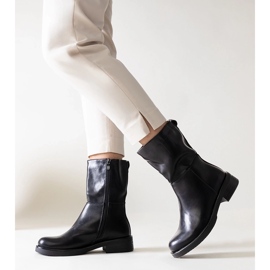 Bottines classiques noires en cuir écologique Atiena le noir 1