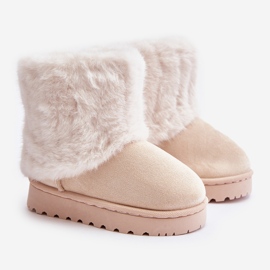 Bottes de neige enfant avec fourrure, beige clair Crisie 1