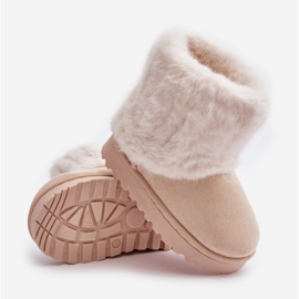 Bottes de neige enfant avec fourrure, beige clair Crisie 2