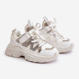 Baskets enfant avec strass, blanc Rianalla 1