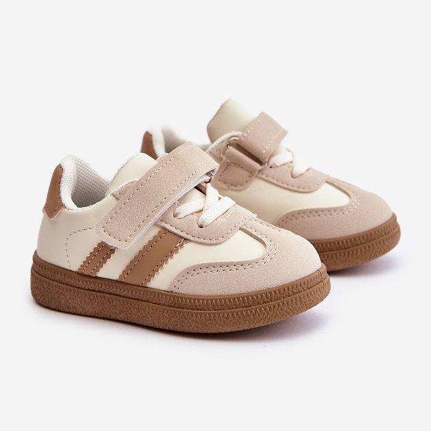 Baskets Velcro Enfant Beige Tromella 1