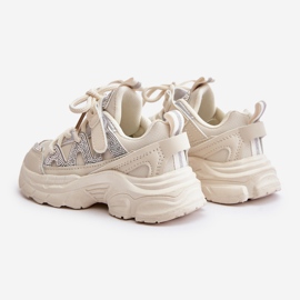 Baskets enfant avec strass, Beige Rianalla 2