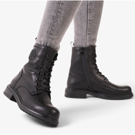 Bottines noires pour femmes travailleuses du cuir Sergio Leone BT682-S le noir 2