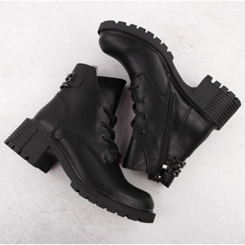 Bottines femme en cuir noir Filippo DBT6491 le noir 3