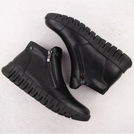 Bottines femme en cuir noir sur plateforme par Filippo DBT6345 le noir 3