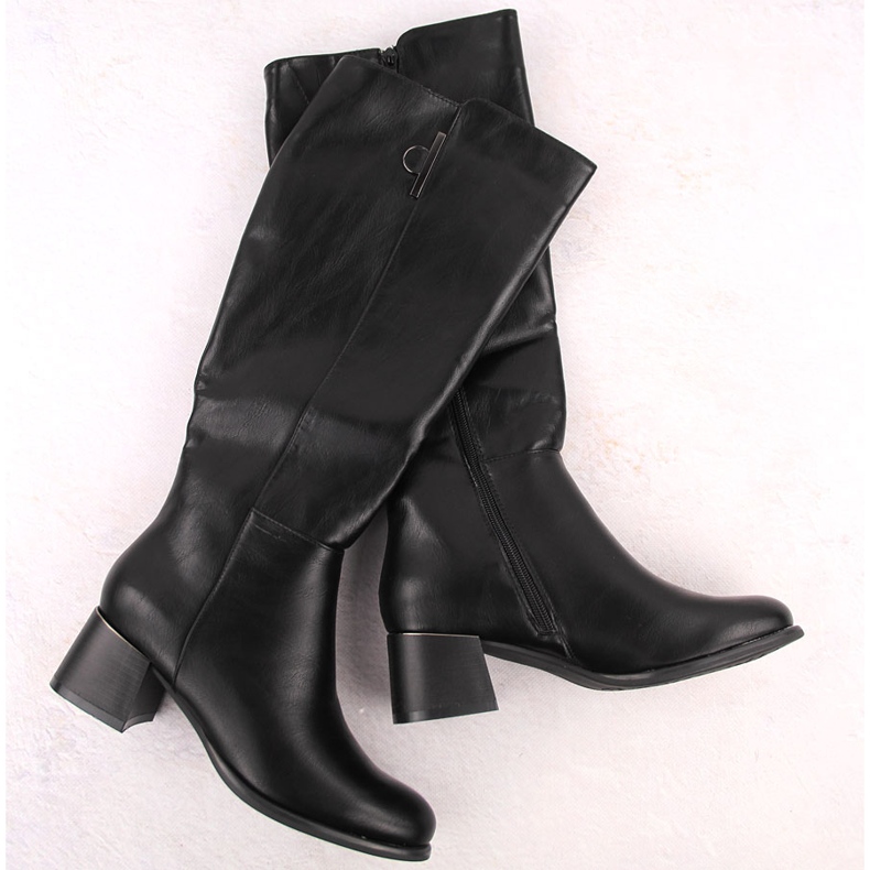 Bottines isolées à talons hauts pour femme, noires Jezzi MR2481-3 1