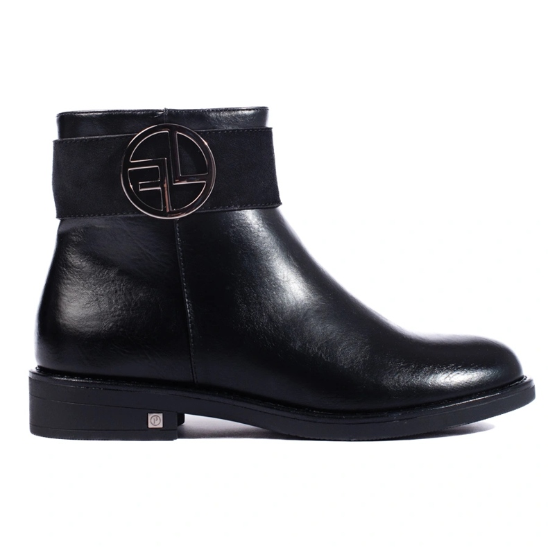 W. Potocki Bottines basses noires à talon plat de Potocki le noir 1