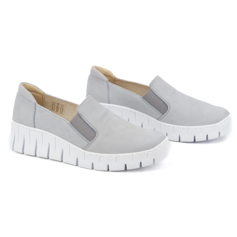 WASAK Chaussures de glissement en cuir pour femmes 0721W bleu 2