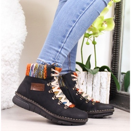 Bottes isolées noires pour femmes Rieker 73343-0 2