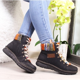 Bottes isolées noires pour femmes Rieker 73343-0 1