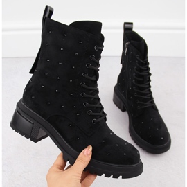 Sac ouvrier en cuir pour femme avec zircons, noir D&A S.Barski Premium Collection MR880-017 le noir 1 Sac ouvrier en cuir pour femme avec zircons, noir D&A S.Barski Premium Collection MR880-017 le noir 1