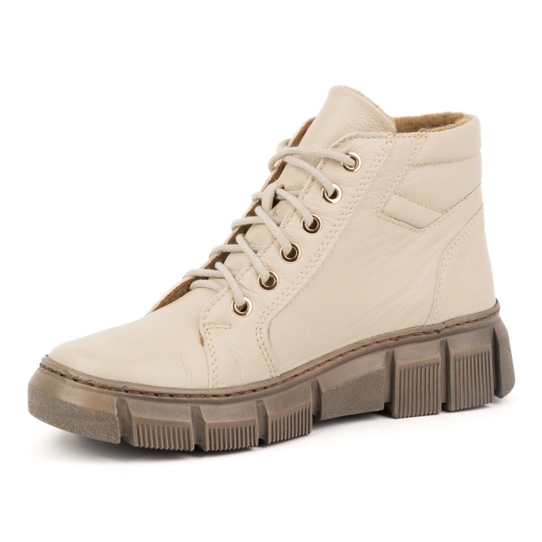 Olivier Bottes d'hiver isolées en cuir pour femme 1180, beige floter 1