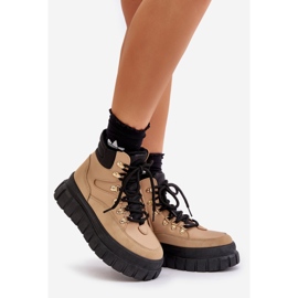 Bottes Trappeuses Isolées Pour Femmes Sur Plateforme Marron Jelenia brun 1