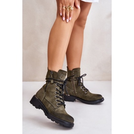 Bottes de travail hautes avec fermetures éclair Maisa vertes 2