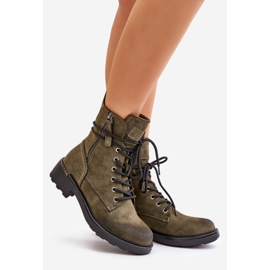 Bottes de travail hautes avec fermetures éclair Maisa vertes 1
