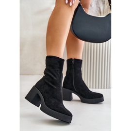 Bottes Pour Femmes Sur Plateforme Et Talon Massif S.Barski HY42-739 Noir 2