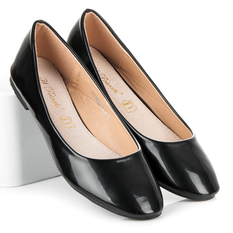 W. Potocki Ballerines laquées noir 1