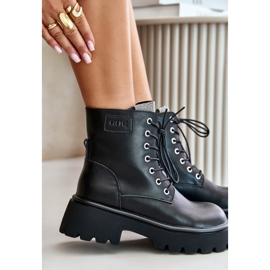 Bottes de travail isolées en cuir pour femmes avec zircones cubiques GOE OO2N4125 noir le noir 8