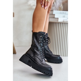 Bottes de travail en cuir pour femmes isolées GOE OO2N4121 noir le noir 2