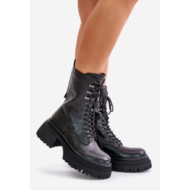Bottes de travail en cuir pour femmes isolées GOE OO2N4121 noir le noir 1