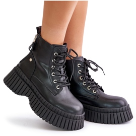 Bottines Trappeur Isolées En Cuir Sur Semelle Massive GOE OO2N4126 Noir le noir 10
