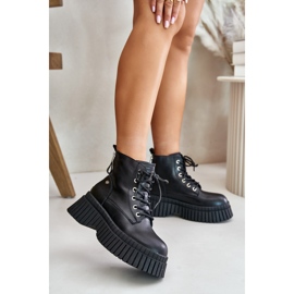 Bottines Trappeur Isolées En Cuir Sur Semelle Massive GOE OO2N4126 Noir le noir 2