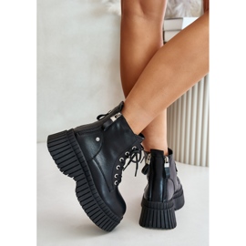 Bottines Trappeur Isolées En Cuir Sur Semelle Massive GOE OO2N4126 Noir le noir 7