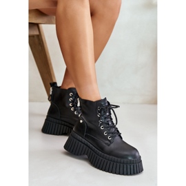 Bottines Trappeur Isolées En Cuir Sur Semelle Massive GOE OO2N4126 Noir le noir 8
