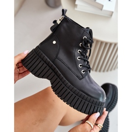 Bottines Trappeur Isolées En Cuir Sur Semelle Massive GOE OO2N4126 Noir le noir 9