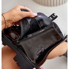 Bottes de travail brevetées pour femmes, isolées, avec inscriptions, noires, Zinfrey le noir 2 Bottes de travail brevetées pour femmes, isolées, avec inscriptions, noires, Zinfrey le noir 2