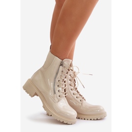 Bottes de travail brevetées avec fermeture éclair, isolées beige Ravanthia 1