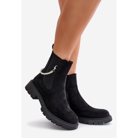 Bottines Chelsea isolées avec fermeture éclair et bride décorative, Noir Labenne le noir 1