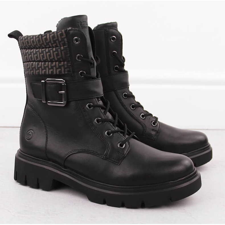 Bottes isolées pour femmes, travailleuses du cuir, noires Remonte D1W71-03 le noir 2