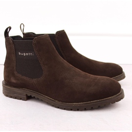Bottines Chelsea isolées en cuir pour homme marron Bugatti OO153224 brun 1