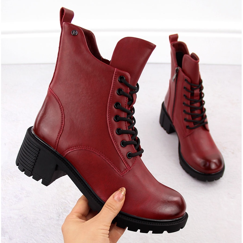 Bottines femme en cuir rouge par Filippo DBT6501 1 Bottines femme en cuir rouge par Filippo DBT6501 1
