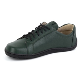 Olivier Chaussures minimalistes en cuir pieds nus pour femmes modèle 1243 vert 5
